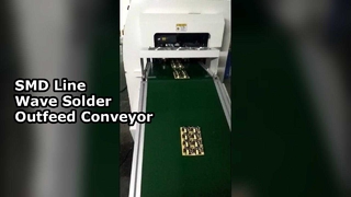 딥 라인 조립 기계 PCB 벨트 컨베이어 웨이브 솔더 아웃피드 컨베이어