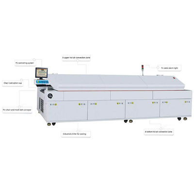 산업 SMD SMT 리플로우 용접 기계 PLC 제어 400mm PCB 너비