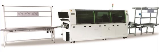 380V 60Hz SMT 미니 자동 듀얼 웨이브 PCB 구멍을 통해 정밀 웨이브 솔더링 머신 납 없는 PLC 터치 스크린 제어